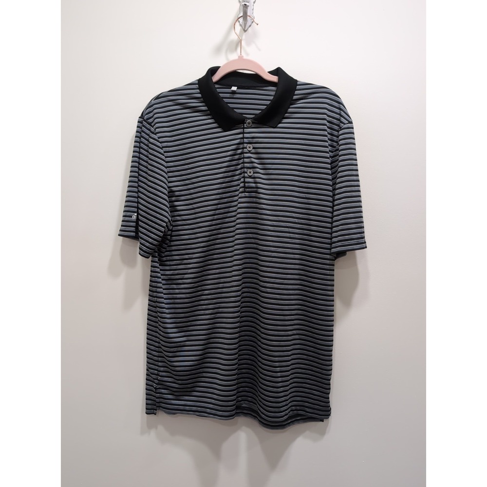 Adidas Black And‎ Gray Polo Shirt Men's Size Medium